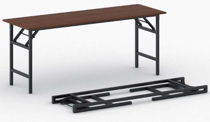 Stół konferencyjny FAST READY, 170x50 cm, czarna podstawa, czereśnia