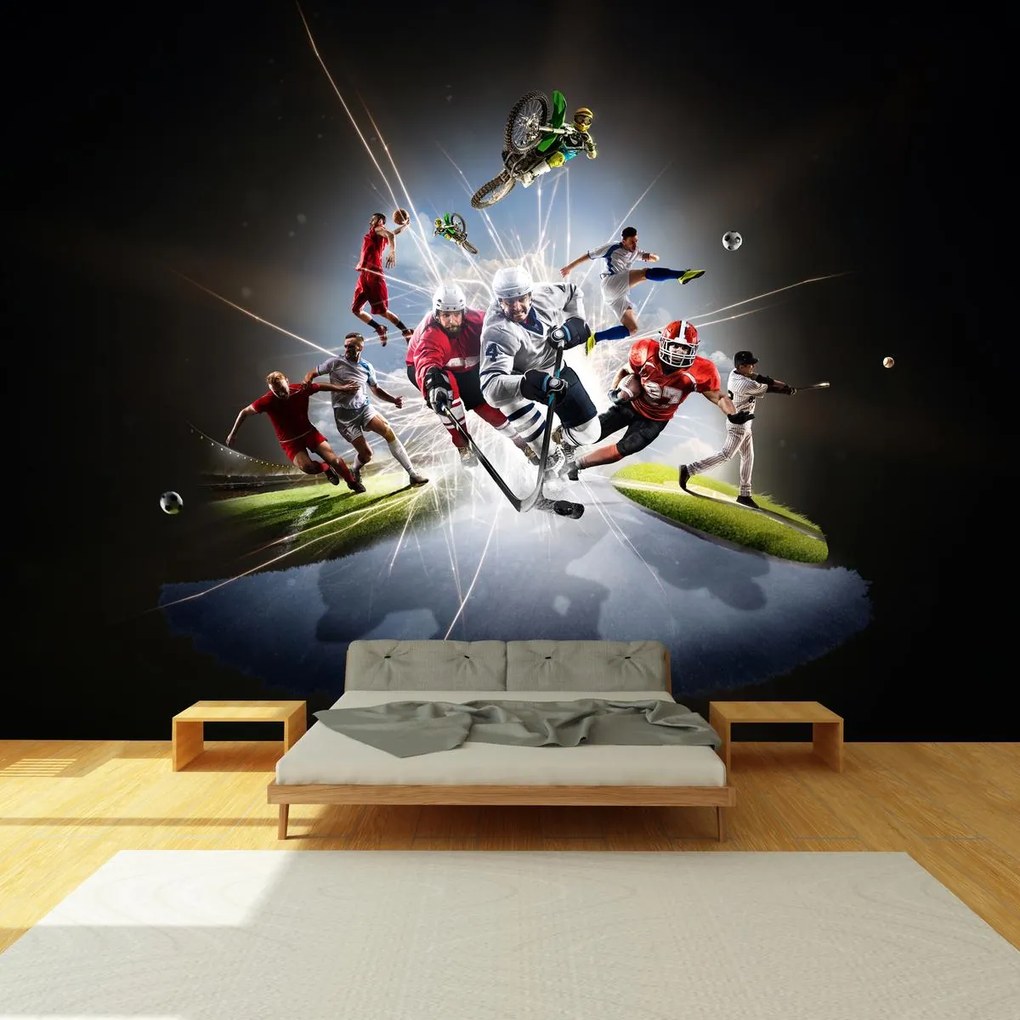 Fototapeta - Sportowcy (196x136 cm)