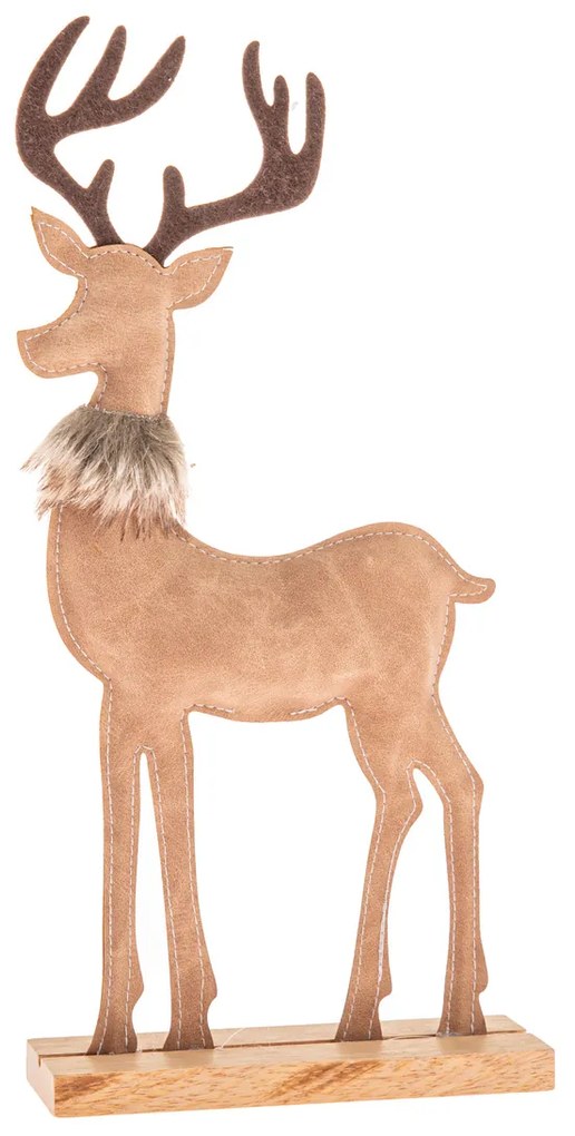 Ozdoba świąteczna Jeleń ze sztucznej skóry 31 cm,wersja I