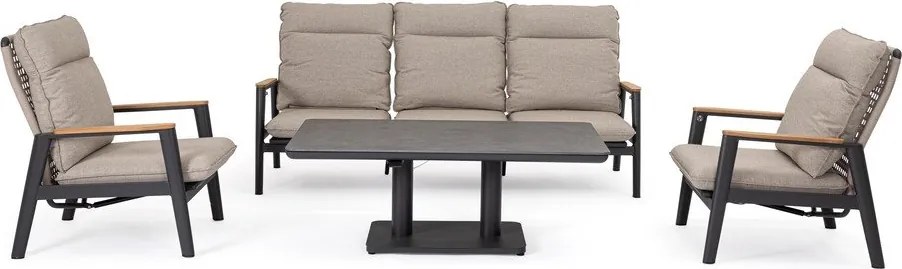 Aluminiowy stół ogrodowy 80x140 cm Miguel – Bizzotto