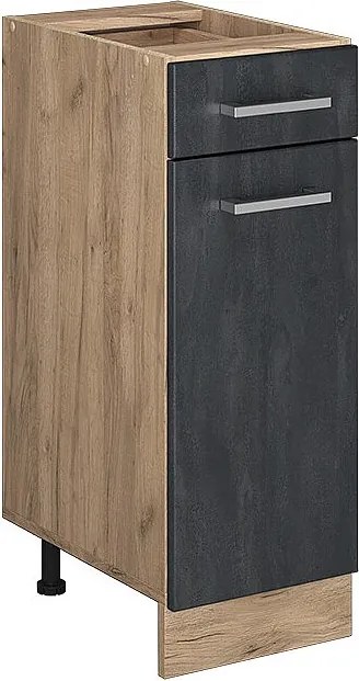 Szafka dolna do kuchni czarny beton 30x46x81.6 r-line