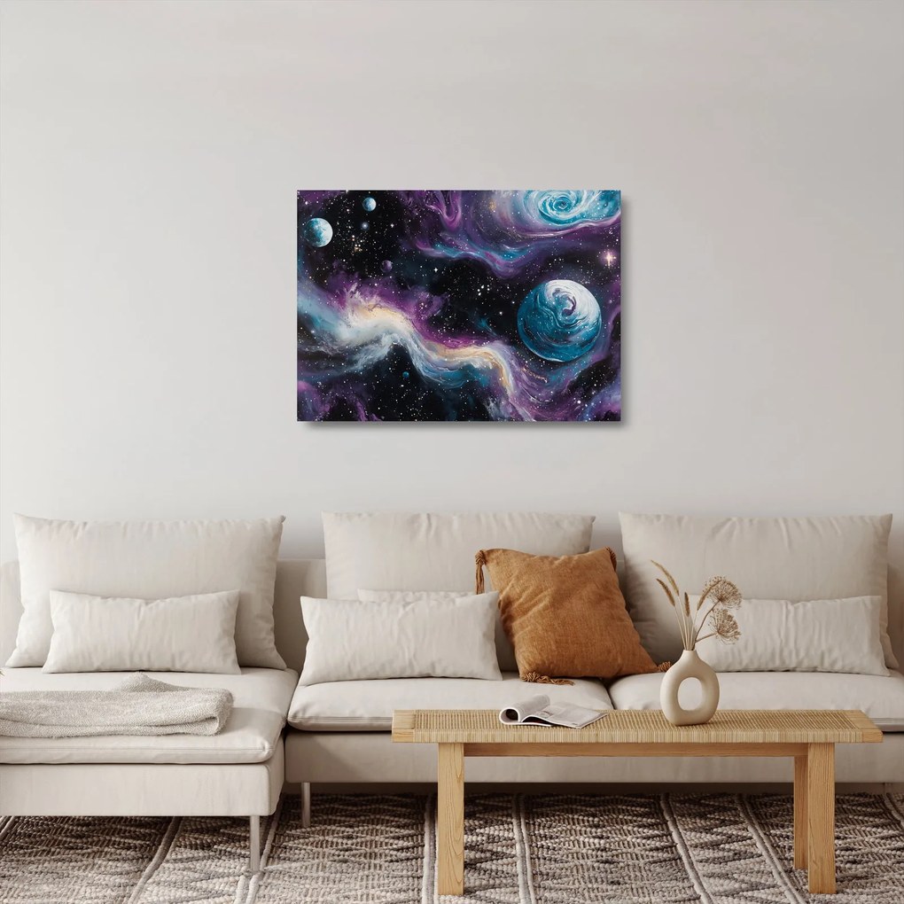 Obraz na szkle - Malowany wszechświat (70x50 cm)