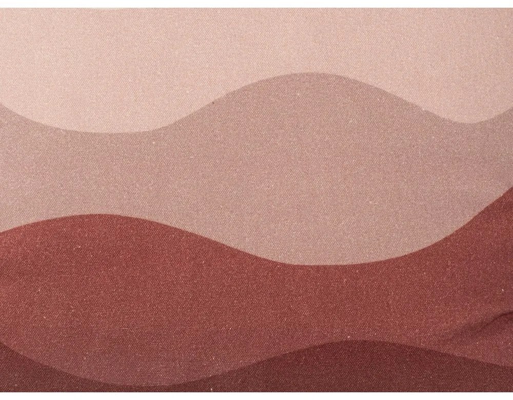 Różowo-czerwona bawełniana poduszka PT LIVING Pink Sunset, 45x45 cm