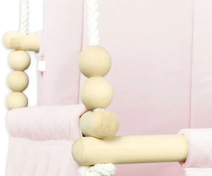 Różowa kubełkowa huśtawka miś dla dziewczynki E8-M81