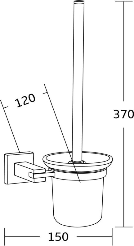 Mexen Vane szczotka toaletowa, złota - 7020950-50