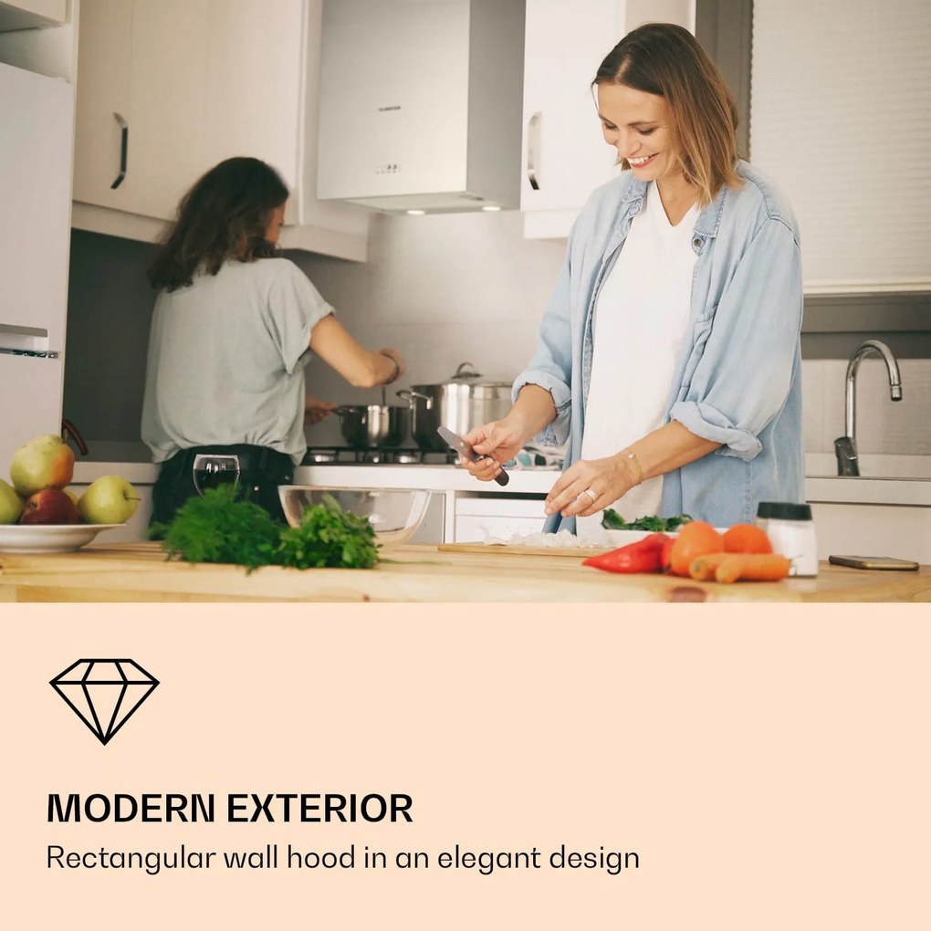 Klarstein Monumenta 558.9m³/h 40cm Okap Kominowy Srebrny