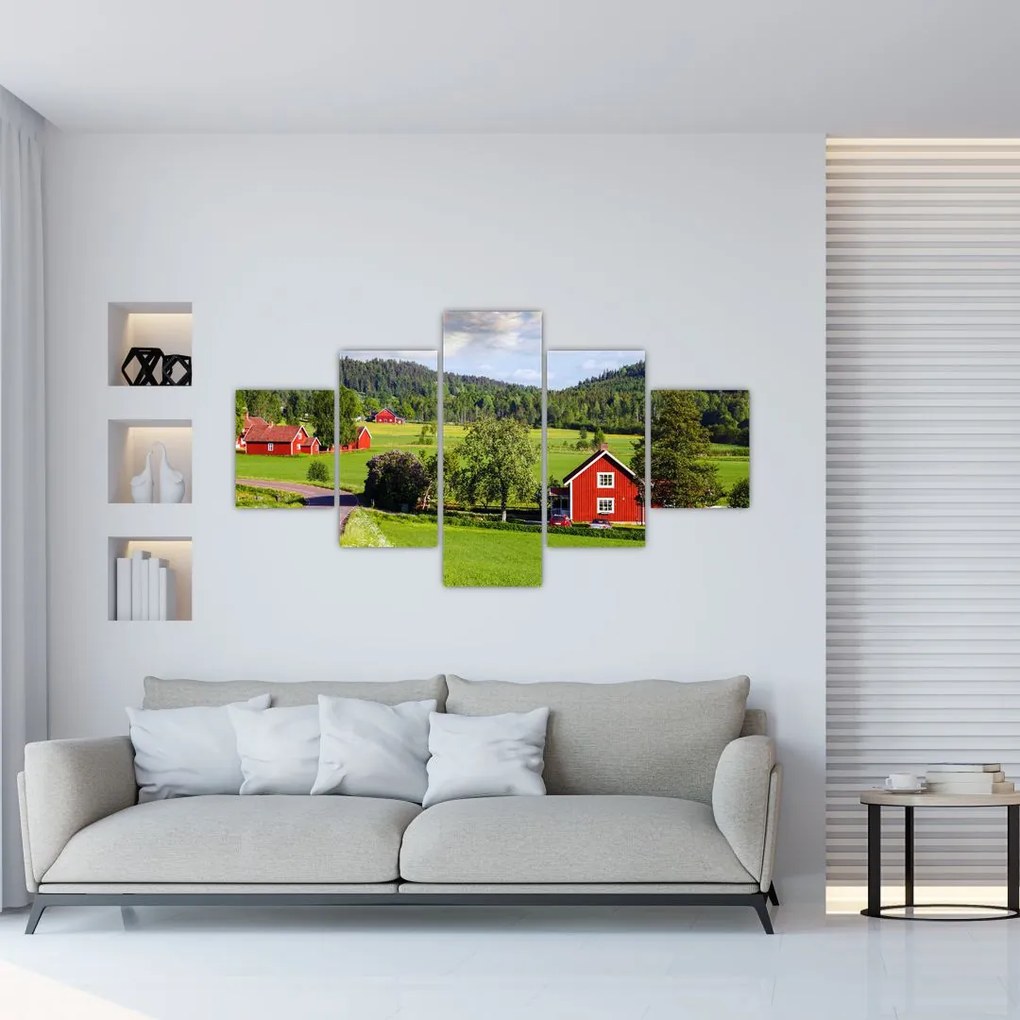 Obraz wsi (125x70 cm)