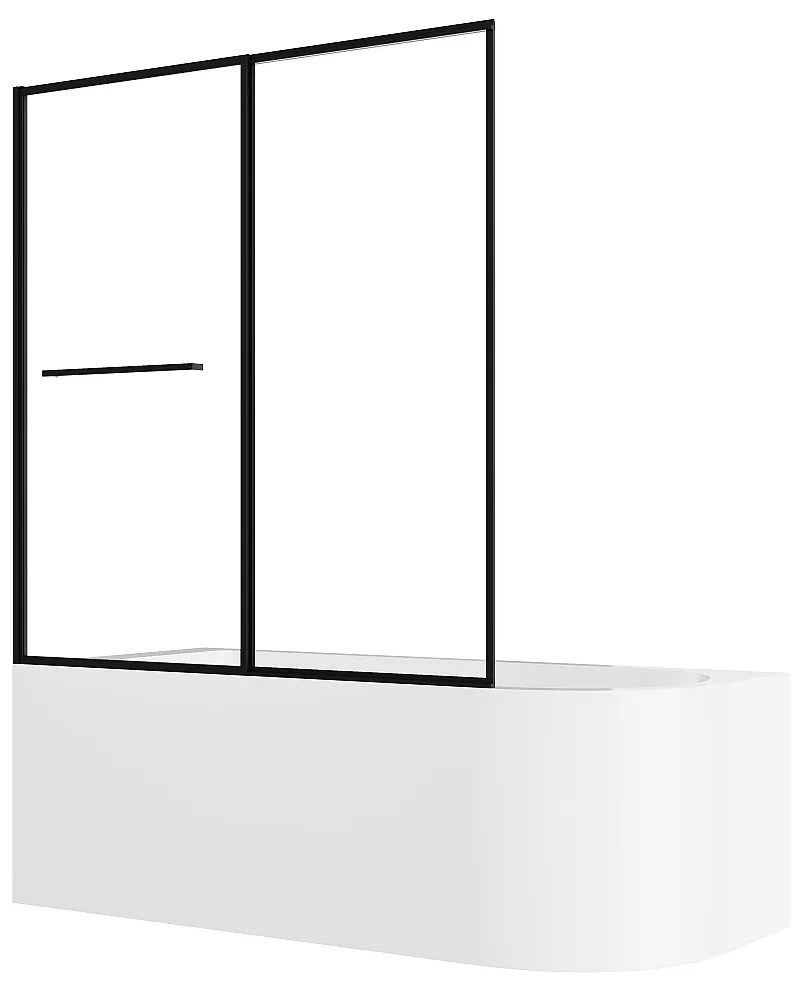 Wanna z prysznicem biała z przesuwnym parawanem - 240 l - Lewostronna - ANIKA