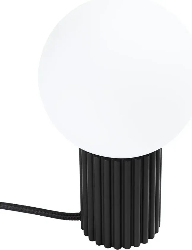 Czarna ryflowana lampa stołowa A3-D59