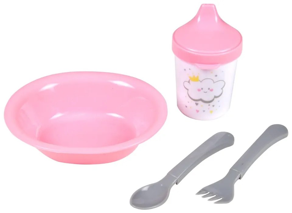 Plastikowy zestaw naczyń dla dzieci 4 szt. Cloud – Bébé Douceur