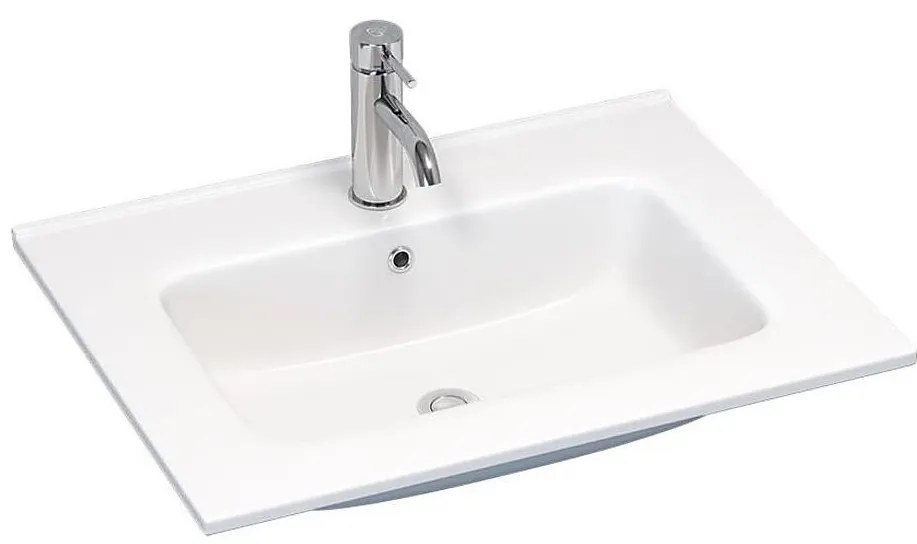 BATH DELUXE 06-060-27-11-00 - Umywalka wpuszczana LILLESNAD 61x46 cm ceramika/biała