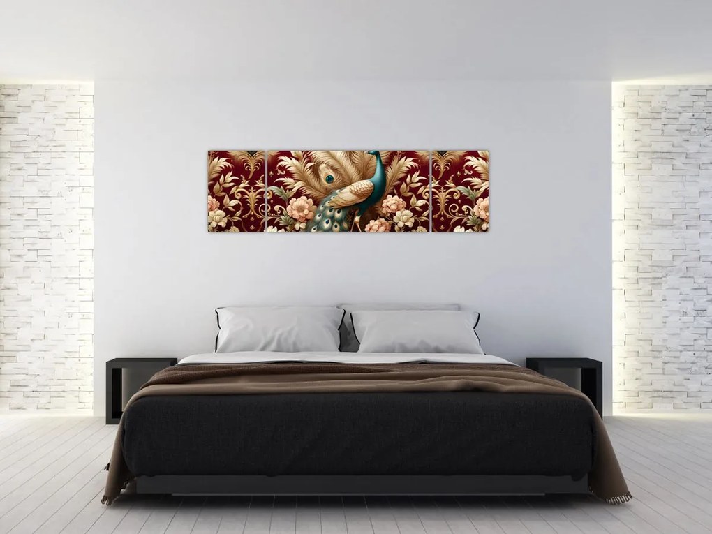 Obraz – Elegancki paw (170x50 cm)