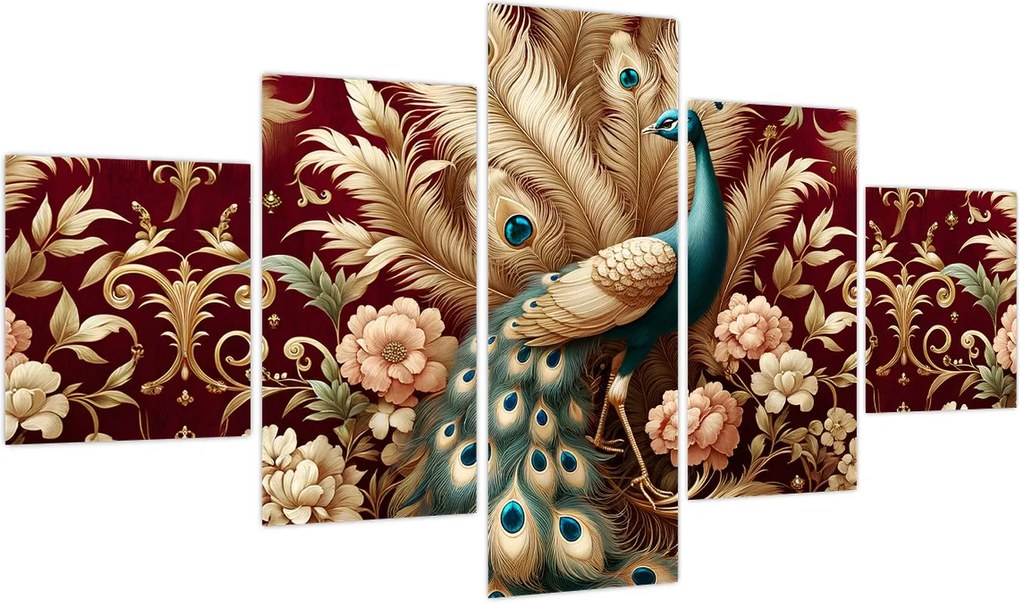 Obraz – Elegancki paw (125x70 cm)