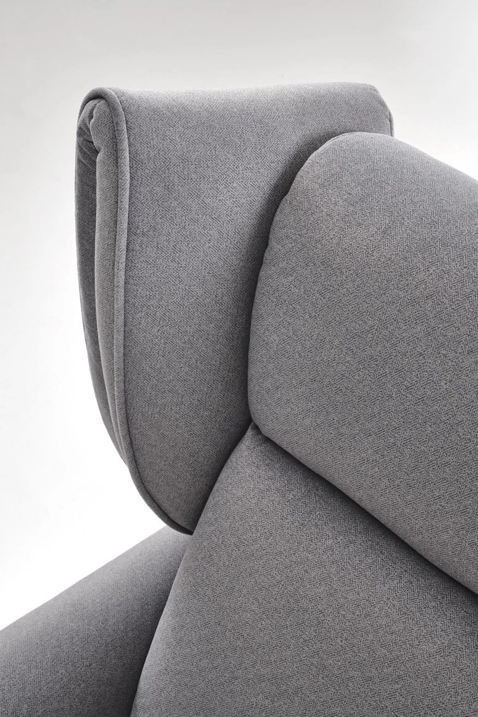 Fotel wypoczynkowy elektrycznie rozkładany popiel GELATO