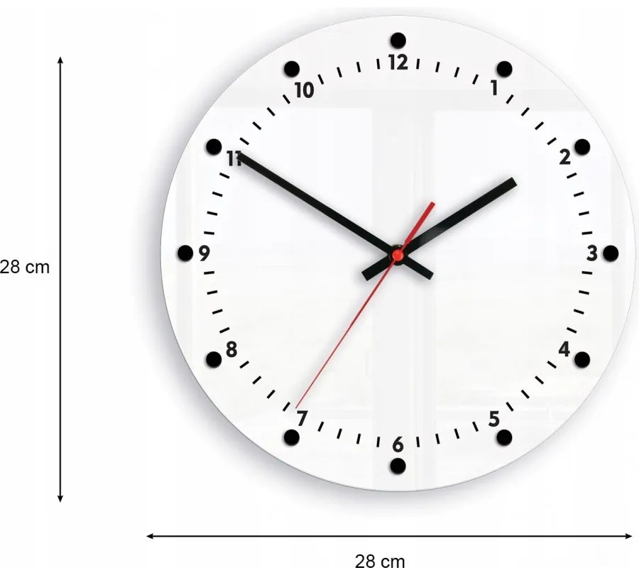 Zegar ścienny okrągły klasyczny z cichym mechanizmem na ścianę akrylowy