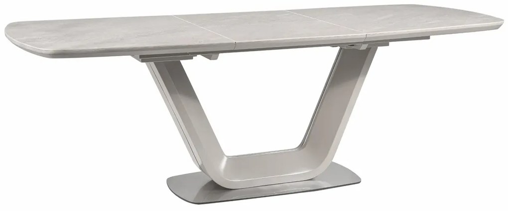 STÓŁ ARMANI CERAMIC SZARY EFEKT MARMURU / SZARY MAT 160(220)X90 SIGNAL