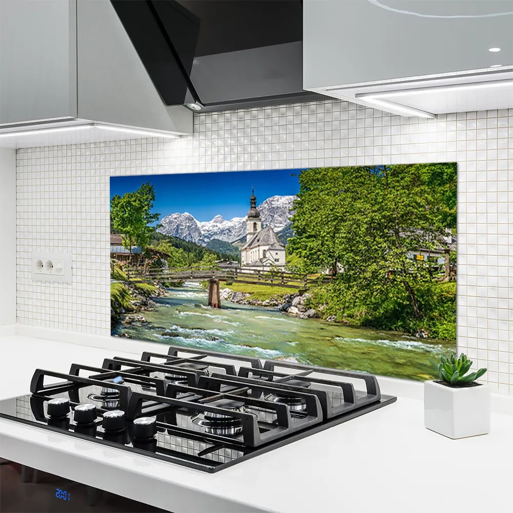 Panel Szklany do Kuchni Klasztor Nad Cichą Wodą