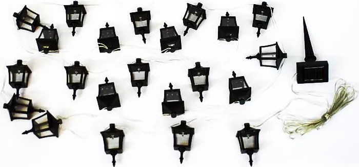 Łańcuch lamp ogrodowych solarny Garth - latarnie 24 diod LED