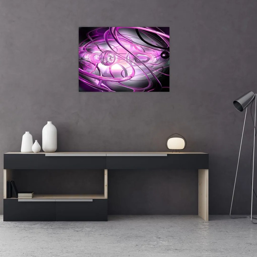 Obraz pięknej fioletowej abstrakcji (70x50 cm)