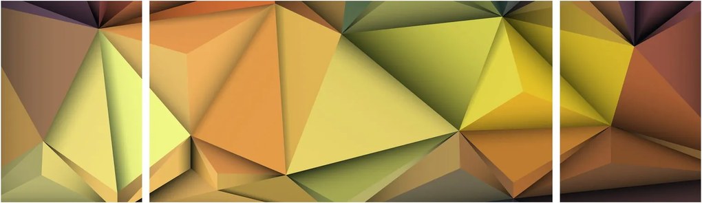Obraz - Wielokątna abstrakcja 3D (170x50 cm)