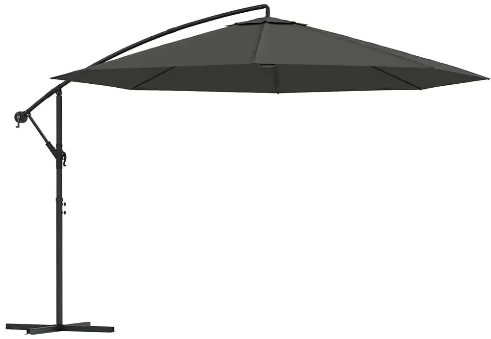 Okrągły parasol do ogrodu na wysięgniku antracyt - Westi