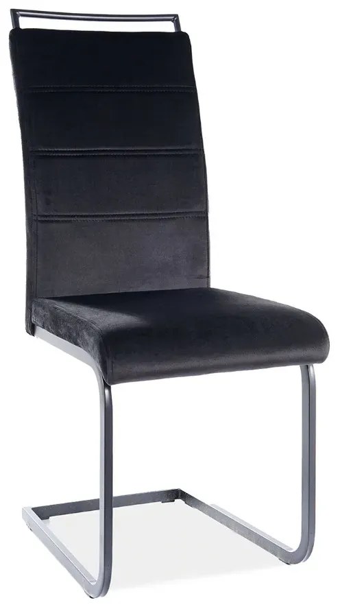 KRZESŁO H441 VELVET CZARNY STELAŻ/CZARNY TAP. 117 SIGNAL