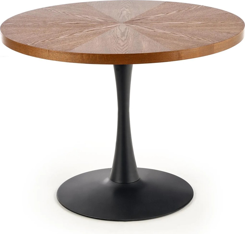 Nierozkładany stół na jednej nodze z okrągłym blatem Carmelo