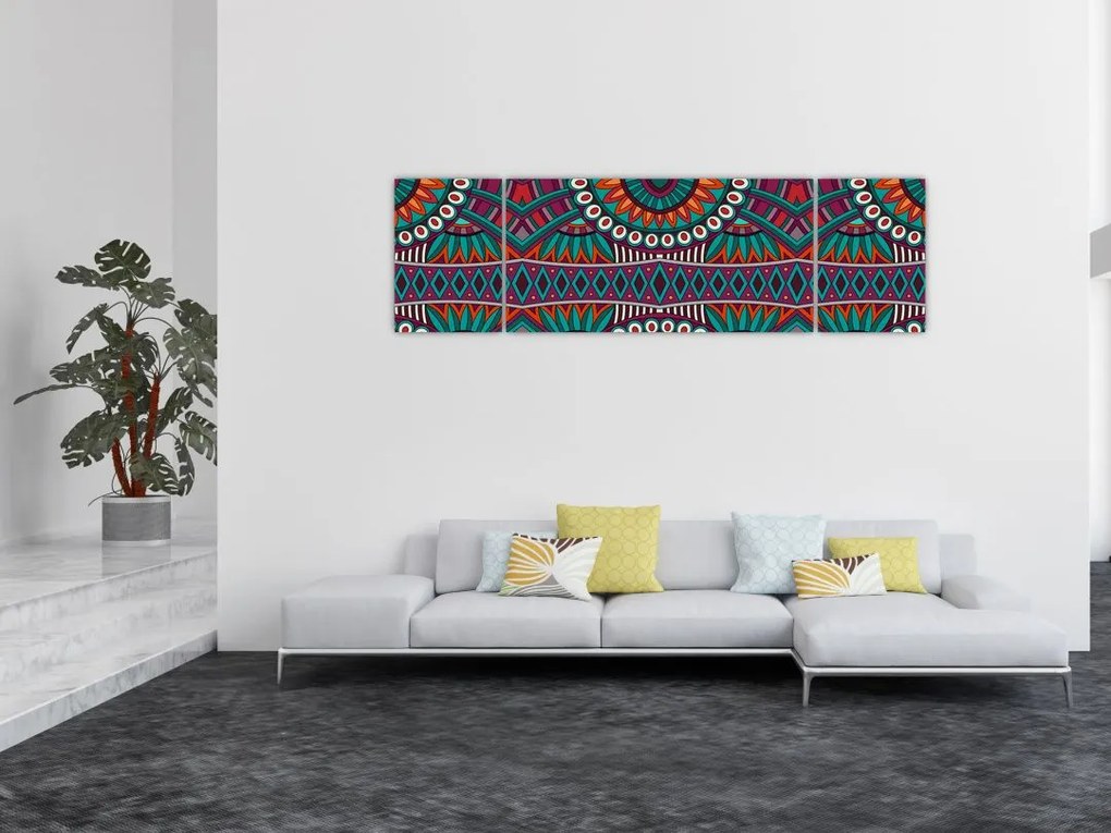 Obraz abstrakcji ozdobnej (170x50 cm)