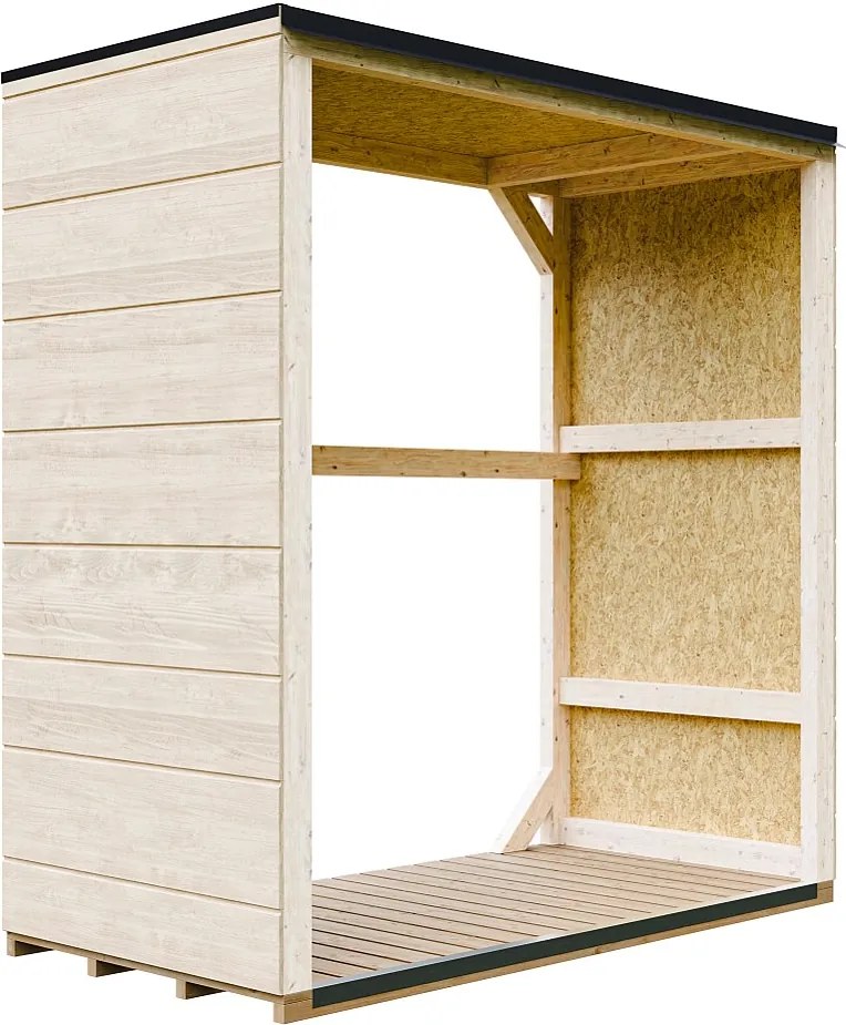 Zewnętrzny schowek na drewno opałowe - 1,14 m² - 75 x 153 x H159 cm - M980-1