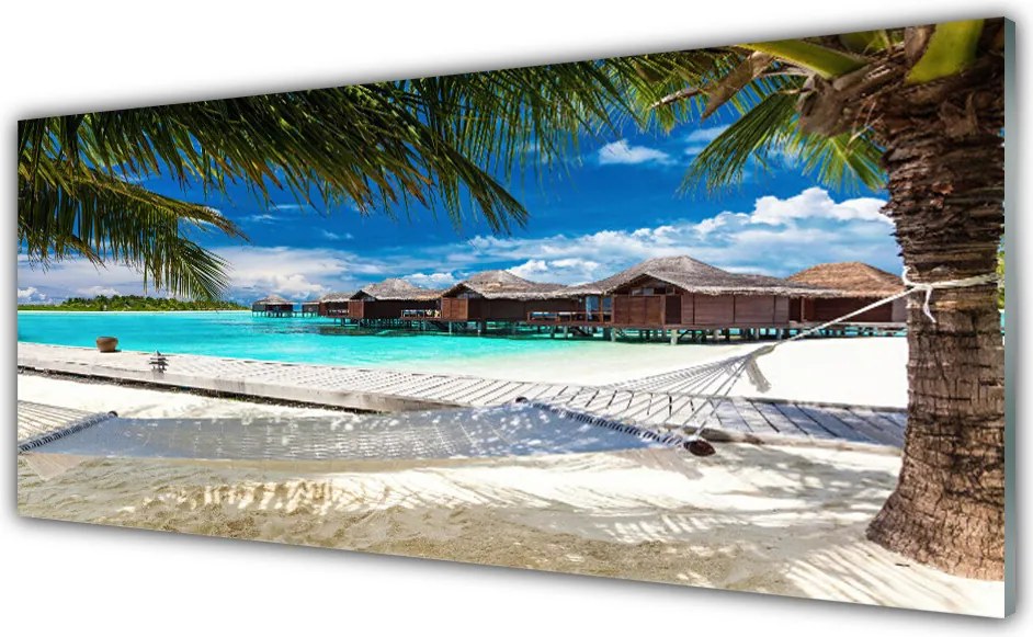 Szkło do Kuchni na Ścianę Lazurowe Wybrzeże Oceanu