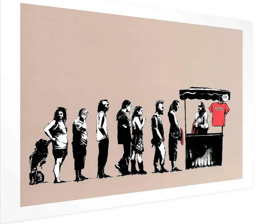 Plakat Zniszczyć kapitalizm 60x40 cm bez ramy z marginesem ARTGEIST B