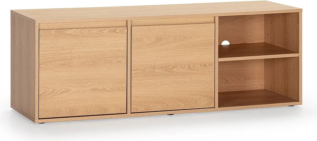 Kolumna RTV Tori 2 drzwi 2 otwory, kolor dębowy, 130 cm.