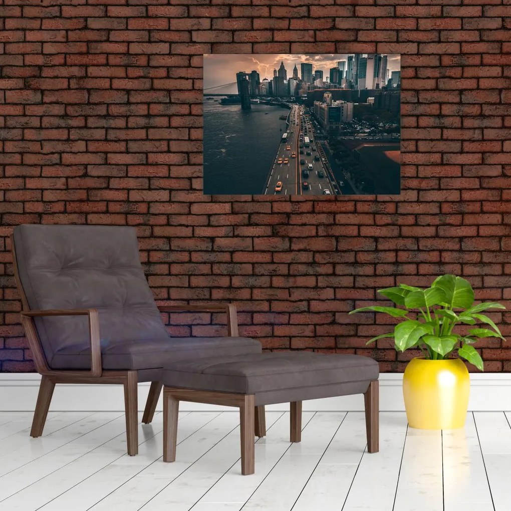 Obraz na szkle Manhattanu (70x50 cm)