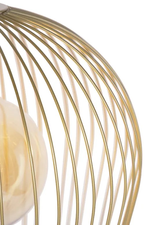 Designerska lampa wisząca złota - Wire ArioDesignerski Oswietlenie wewnetrzne