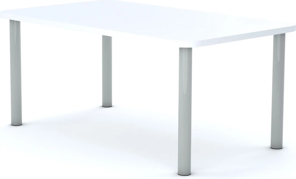 Stół do szkoły Smart prostokątny 120x70 cm, rozmiar 4-6, blat biały / nogi szare