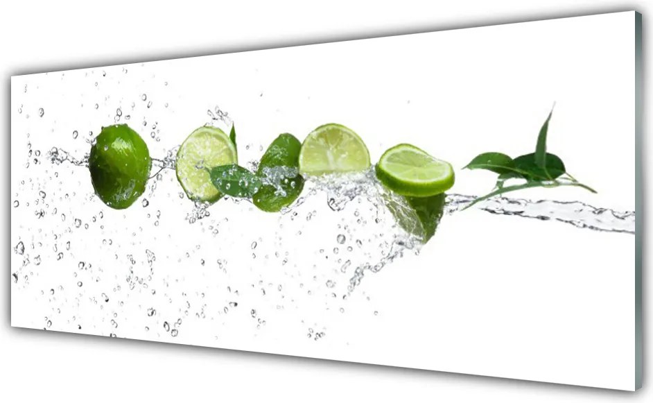 Panel Szklany Orzeźwiająca Limonka w Wodzie