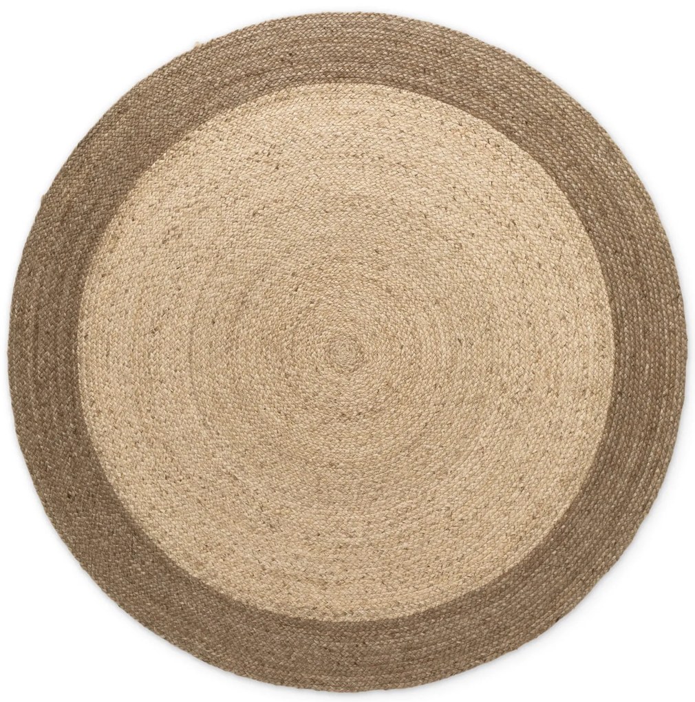 Dywan naturalny jutowy Jutta beżowy 120 cm x 120 cm koło
