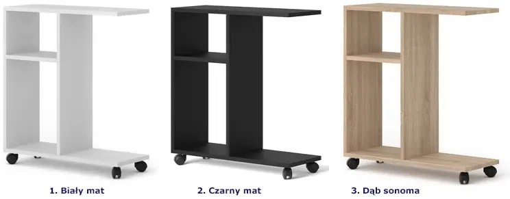 Czarny mobilny stolik pomocniczy L0-B77