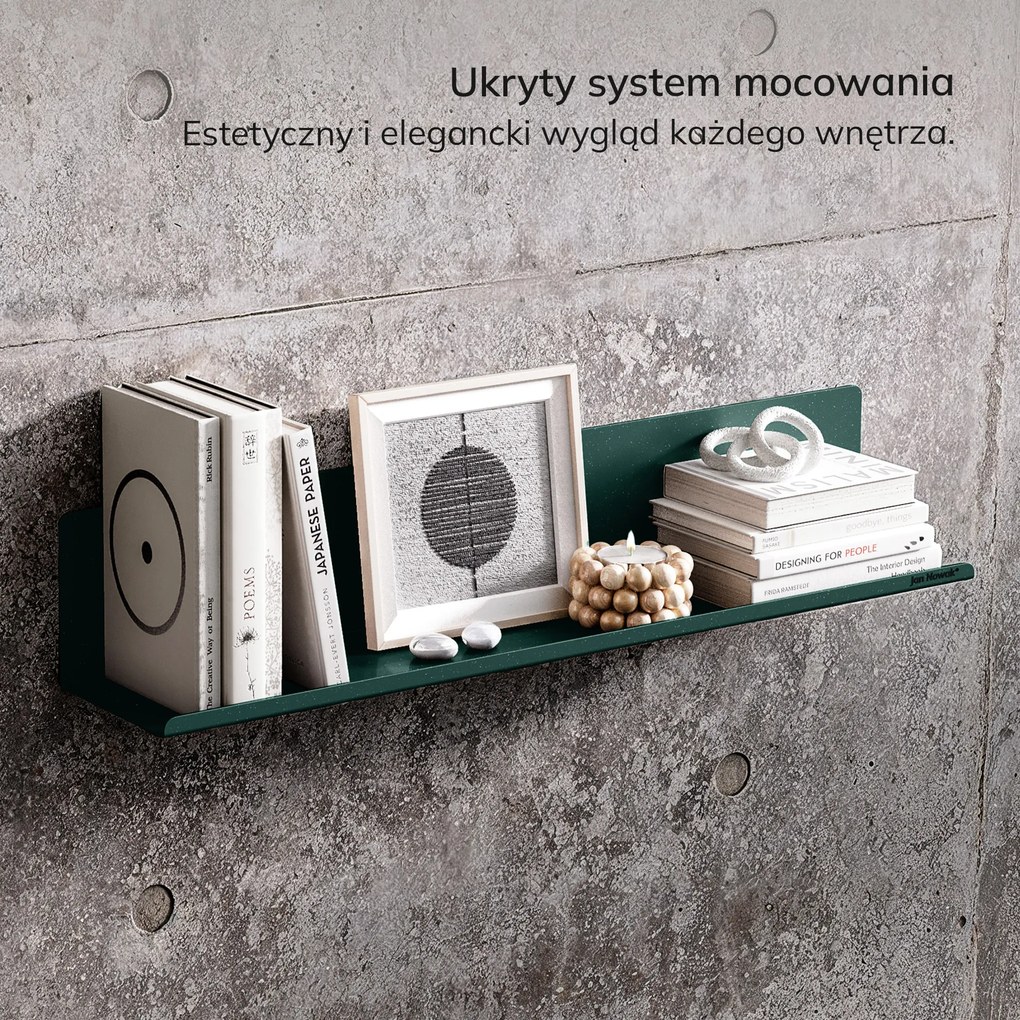 Półka wisząca JOANNE 700 mm, Modern: butelkowa zieleń