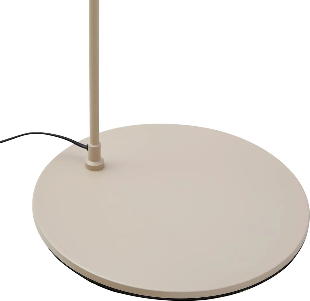 Lampa podłogowa w stylu retro beżowa z białym wnętrzem - Triangolo