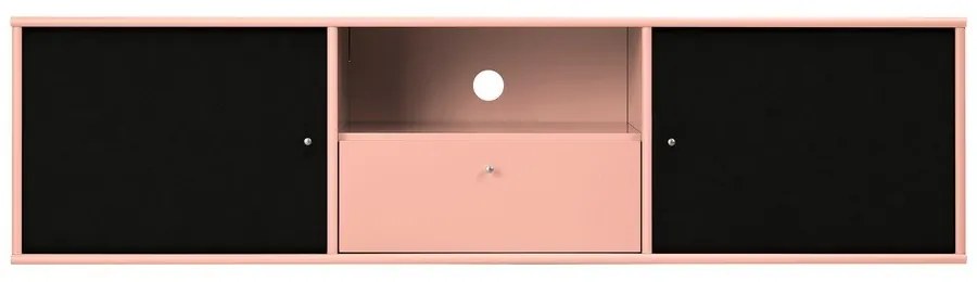 Czarna/różowa szafka pod TV 161x42x45 cm Mistral – Hammel Furniture