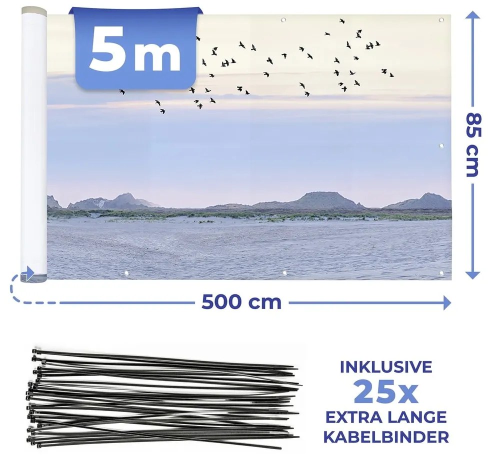 Plastikowa osłona balkonowa 500x85 cm North Sea Coast – Maximex