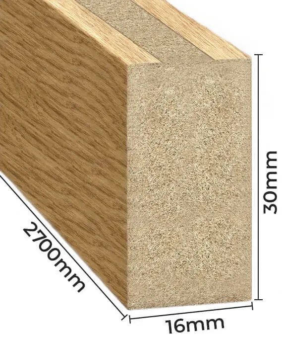 Lamele ścienne 15 szt. dąb fornir F8-B95