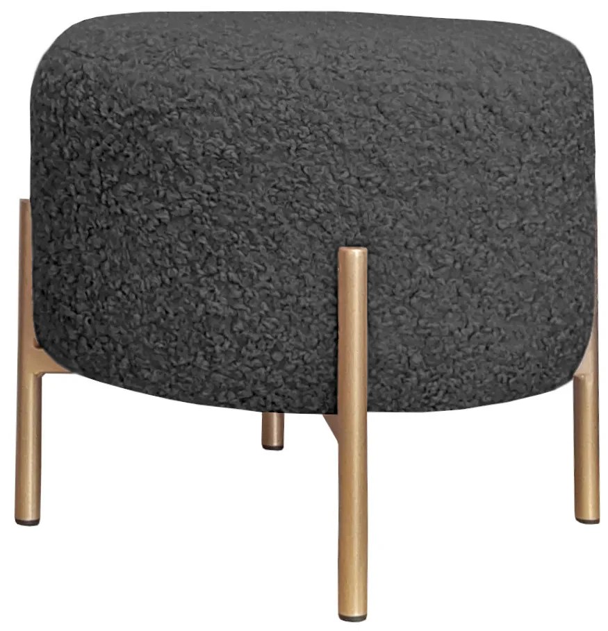 Pufa OLA LOFT ławka podnóżek metal złoty Rolf7