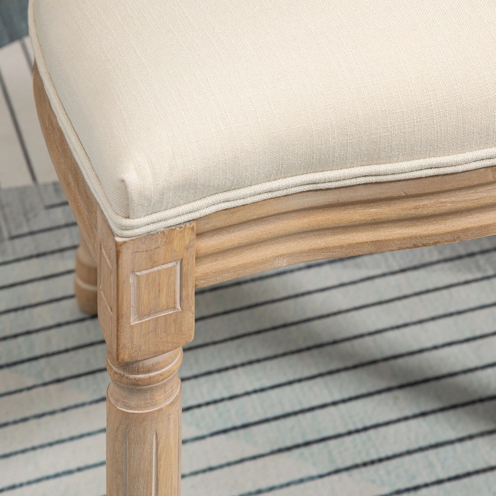 HOMCOM Zestaw 2 krzeseł jadalnianych wygodne i stylowe wymiary 49x56x96 cm do salonu | Aosom PL