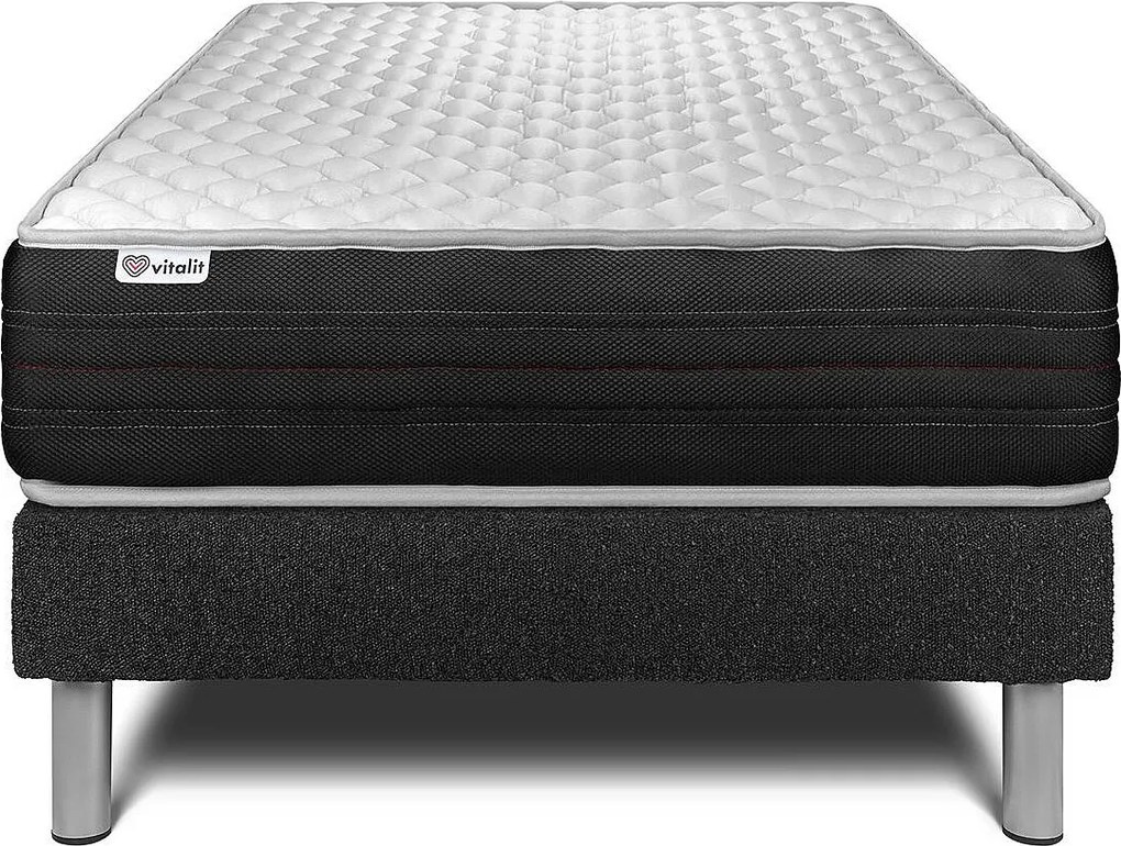 lózka z materacem VITAL MEMO ONE 120 x 200 cm Rama lózka Czarny