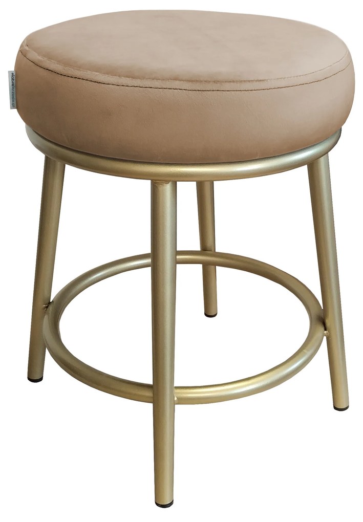 Taboret Ben noga metalowa złota MG06