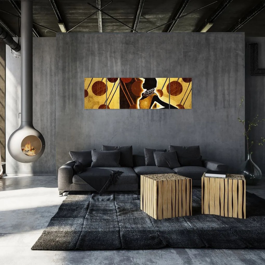 Obraz artystycznego malarstwa starożytnego (170x50 cm)