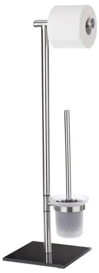 WENKO 20391100 - Szczotka do WC LIMA 23,5x69 cm stal nierdzewna/satynowa/czarna