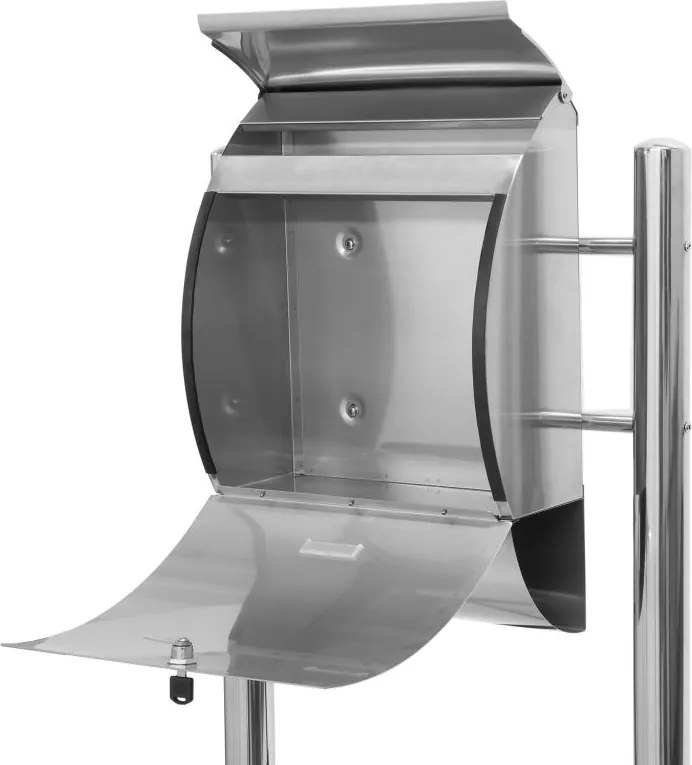 Skrzynka na listy stojąca ze stali nierdzewnej 126 cm